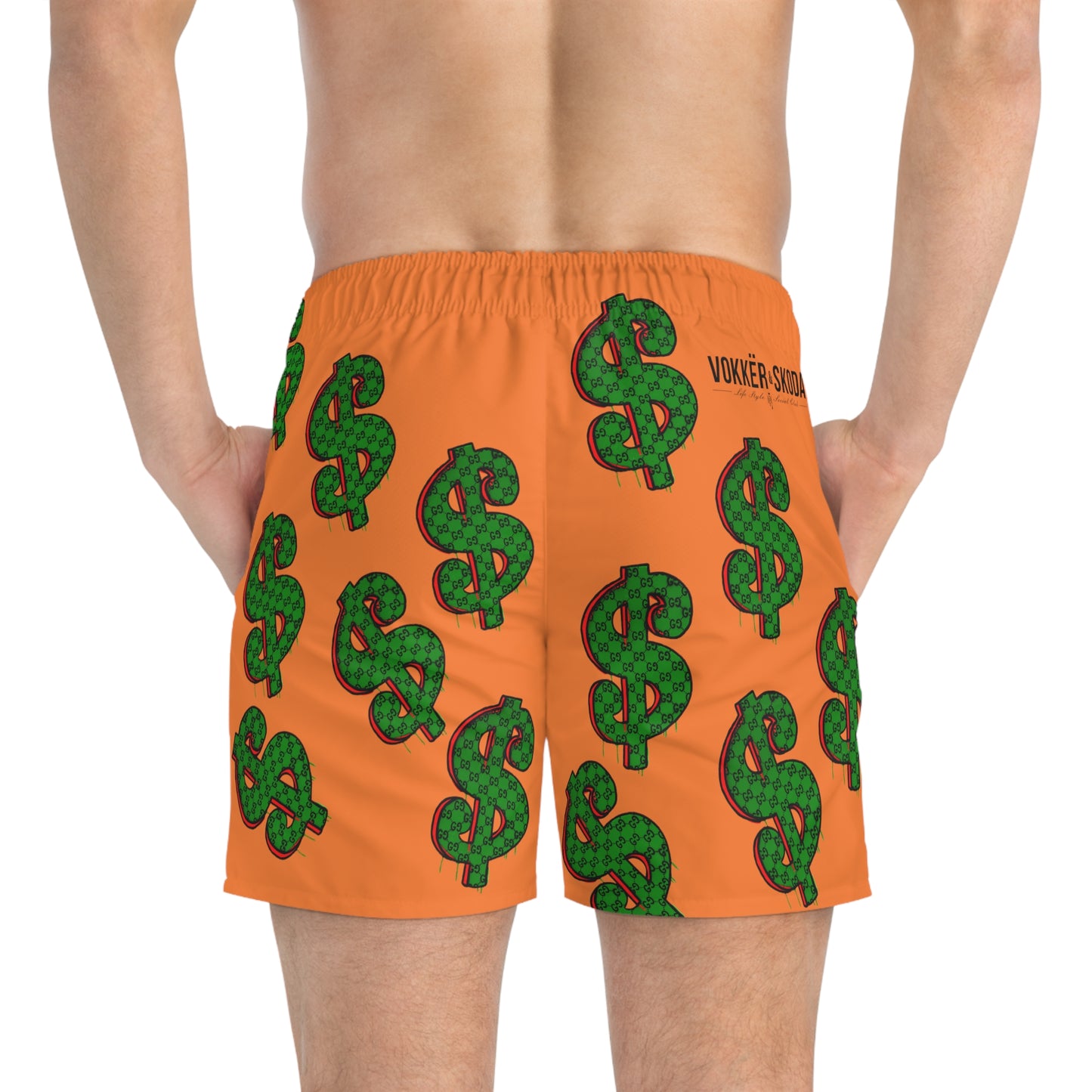 Money Swim Trunks Orange