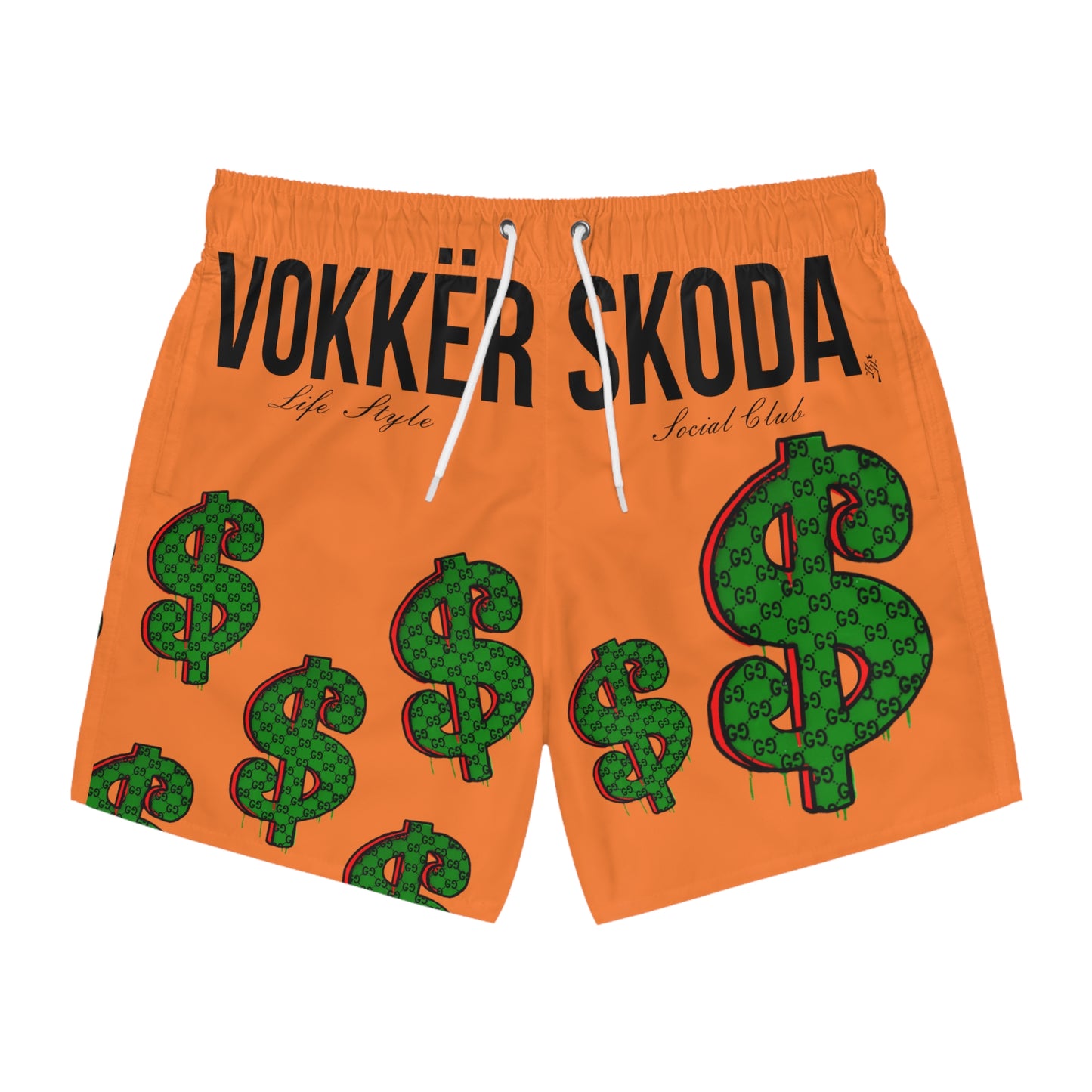 Money Swim Trunks Orange