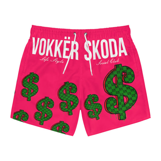 Money Swim Trunks PINK - Vokkër & Skoda