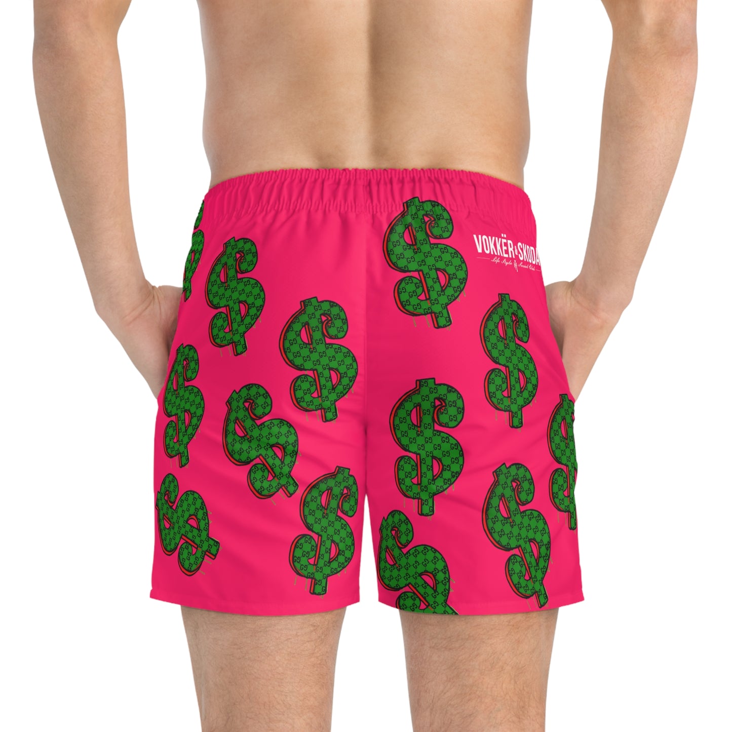 Money Swim Trunks PINK - Vokkër & Skoda