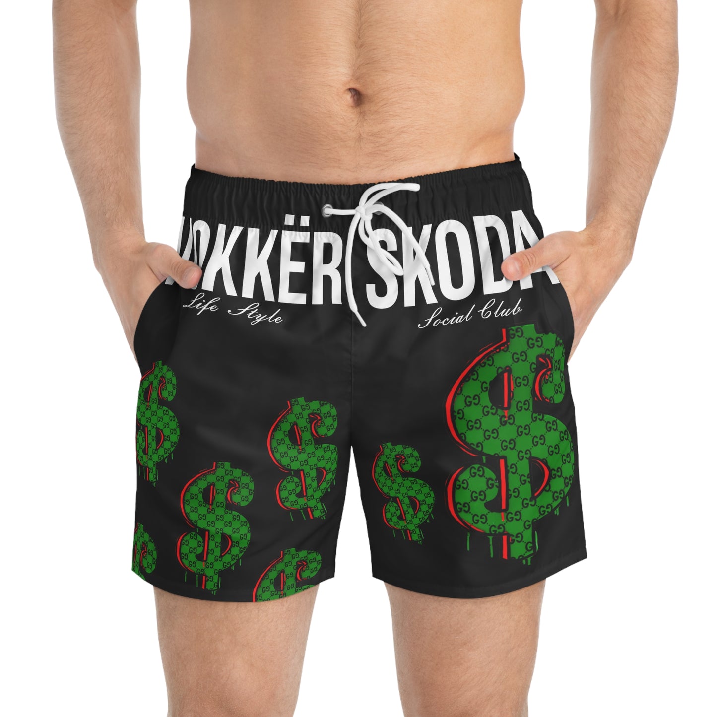 Money Swim Trunks BLACK