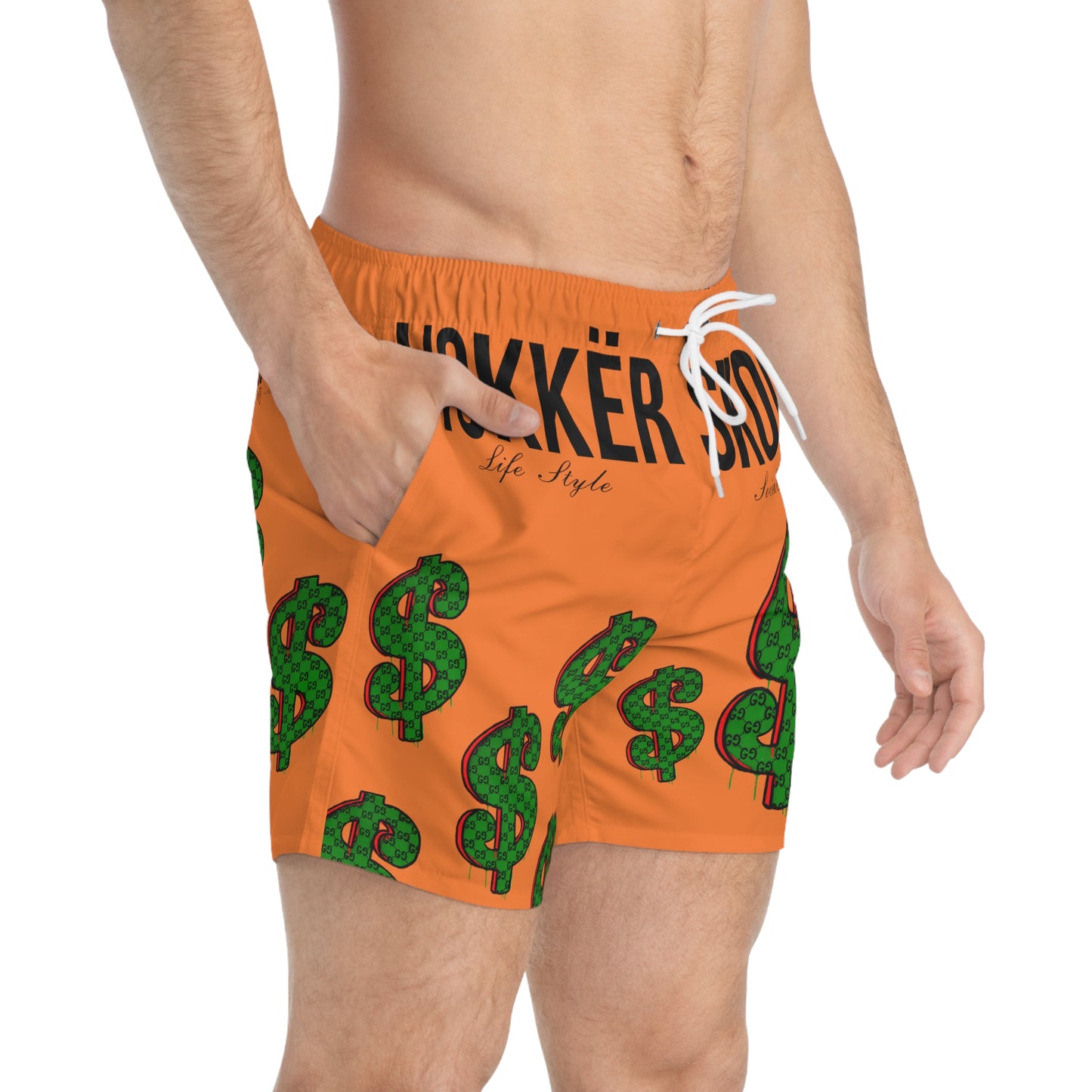 Money Swim Trunks Orange