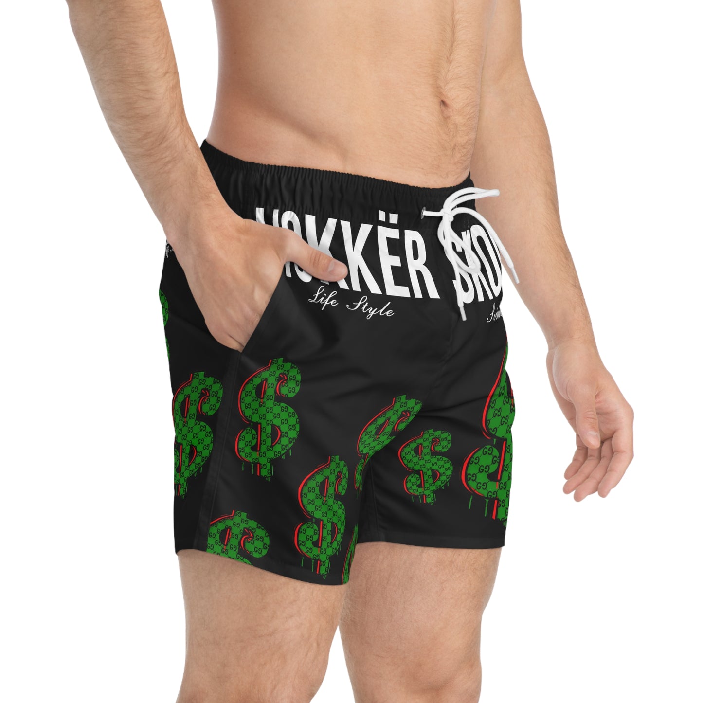 Money Swim Trunks BLACK