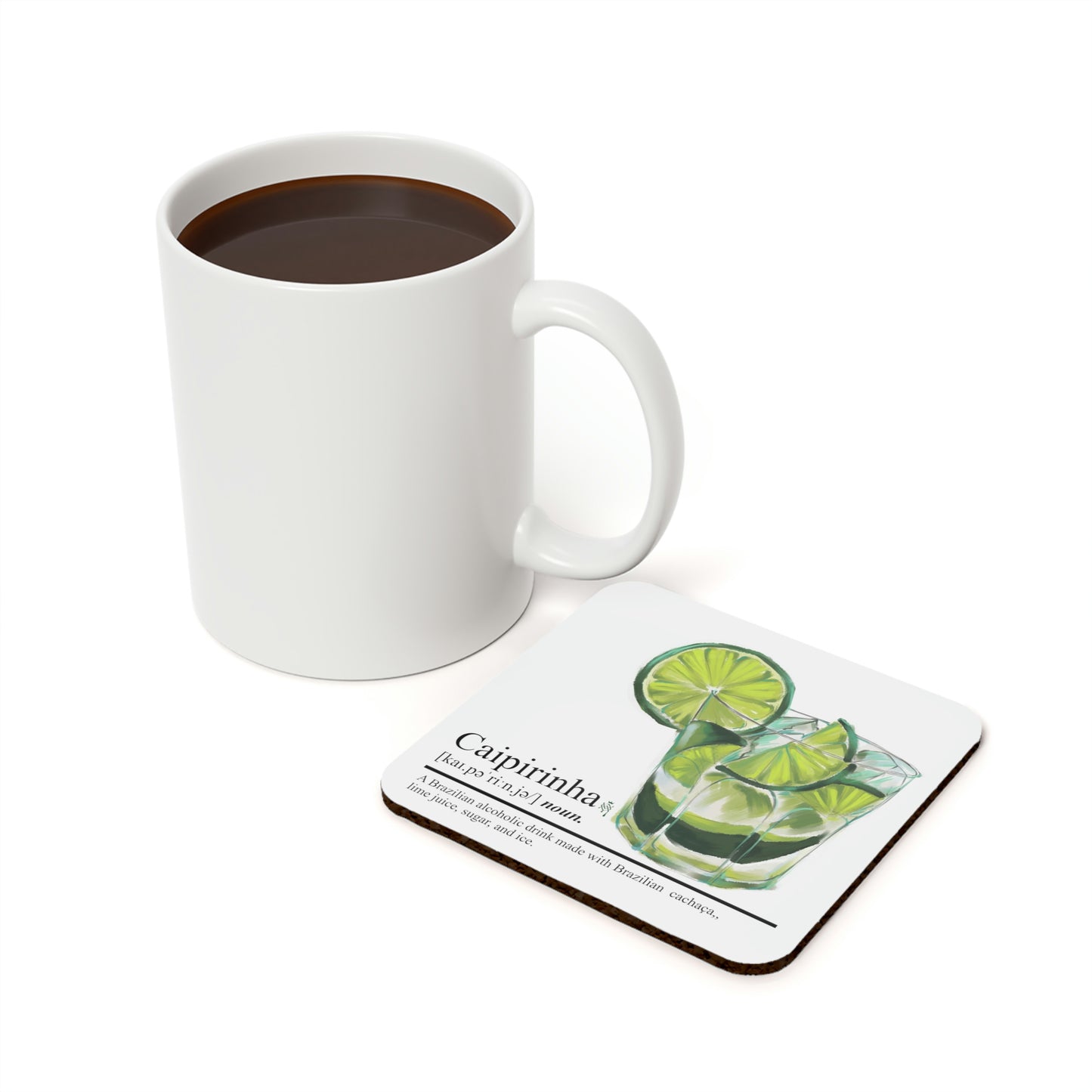 Cork Coaster Caipirinha