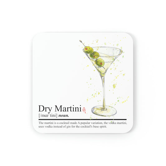 Cork Coaster Dry Martini